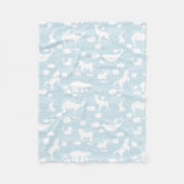 Couverture Polaire Baby Boy Nursery Blue Cloud Animaux (Devant)