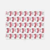 Couverture Polaire Baby Boy Red Jeep Car personnalisée (Devant (Horizontal))