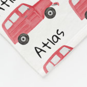 Couverture Polaire Baby Boy Red Jeep Car personnalisée (Coin)