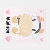Couverture Polaire Baby Cow Cutie Douche personnalisée (Devant (Horizontal))