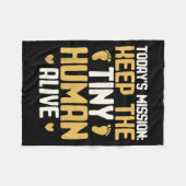 Couverture Polaire Baby Daddy Keep The Tiny Human Alive Funny New Dad (Devant (Horizontal))