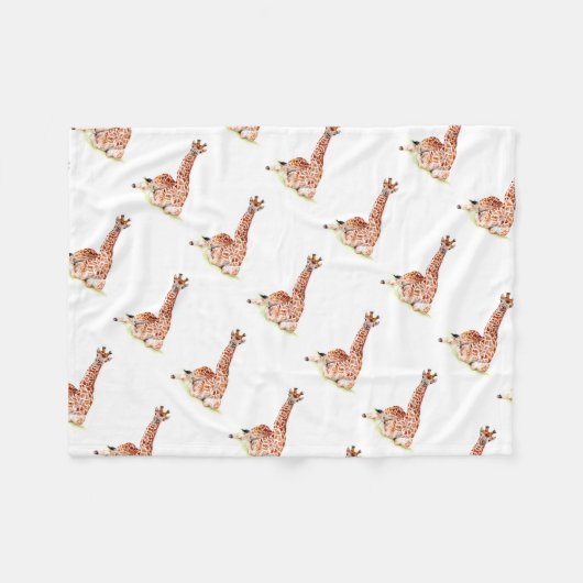Couverture Polaire Baby Giraffe (Devant (Horizontal))
