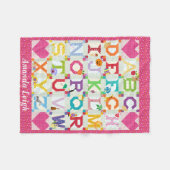 Couverture Polaire Baby Girl Alphabet Conception de surface (Devant (Horizontal))