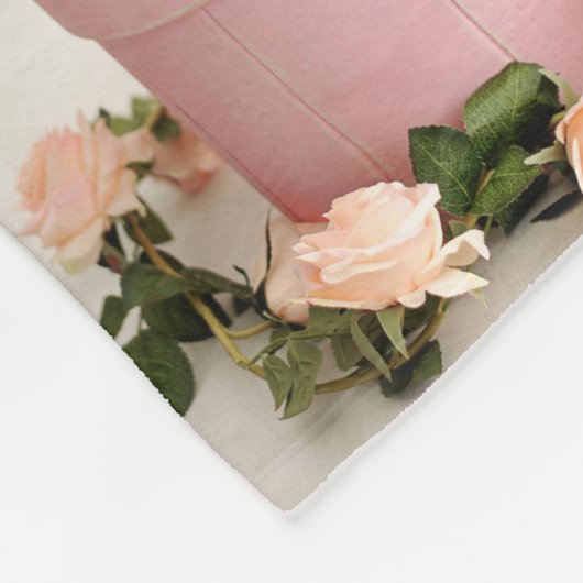 Couverture Polaire Baby Girl Birth Stat Faire-part (Coin)