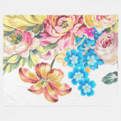 Couverture Polaire Baby Girl rose bleu vert Rose victorien Motif (Devant (Horizontal))