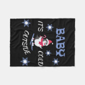 Couverture Polaire Baby Its Cold Outside Skiing Penguin T Shirt (Devant (Horizontal))