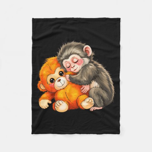 Couverture Polaire Baby monkey punch (Devant)