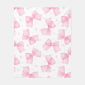 Couverture Polaire Baby Pink Bows and Stars (Devant)