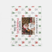 Couverture Polaire Baby’s First Christmas Custom Name Photo Reindeer  (Devant)