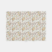 Couverture Polaire Baby Safari Faune Avec Fleurs De Doodle (Devant (Horizontal))