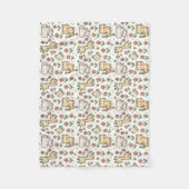 Couverture Polaire Baby Safari Faune Avec Fleurs De Doodle (Devant)