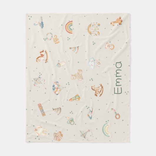 Couverture Polaire Baby shower d'automne de Boho (Devant)