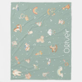 Couverture Polaire Baby shower d'automne de Boho (Devant)