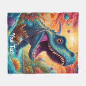 Couverture Polaire Baby shower Dino-Mite (Devant (Horizontal))