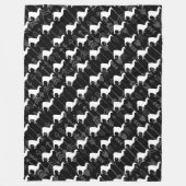 Couverture Polaire Baby Swaddle Black White Llama Flèche Motif (Devant)