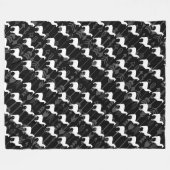 Couverture Polaire Baby Swaddle Black White Llama Flèche Motif (Devant (Horizontal))