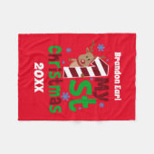 Couverture Polaire baby unisex premier mot de Noël (Devant (Horizontal))