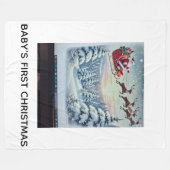 Couverture Polaire Baby's First Christmas (Devant (Horizontal))