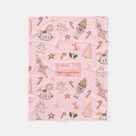 Couverture Polaire Babys First Christmas Nutcracker (Devant)
