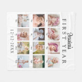 Couverture Polaire Baby's First Year Photo Collage (Devant (Horizontal))