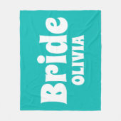 Couverture Polaire Bachelorette mariée personnalisée (Devant)