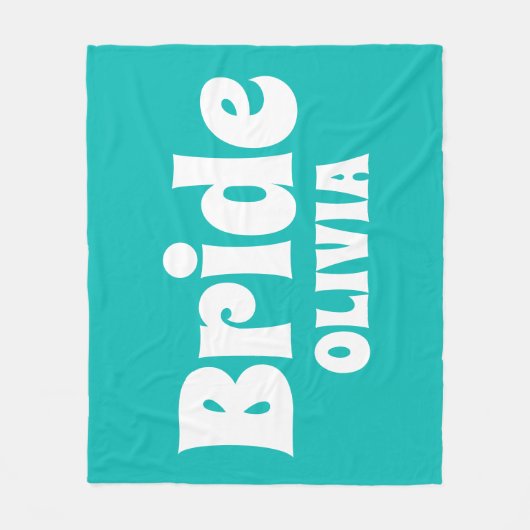 Couverture Polaire Bachelorette mariée personnalisée (Devant)