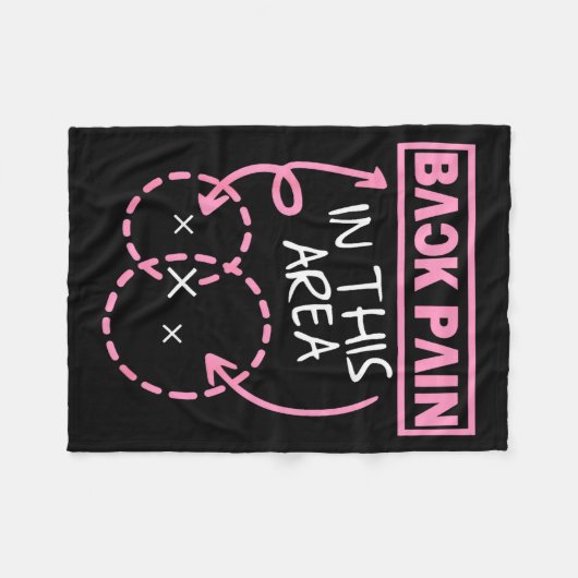 Couverture Polaire Back Pain In This Area Funny  (Devant (Horizontal))