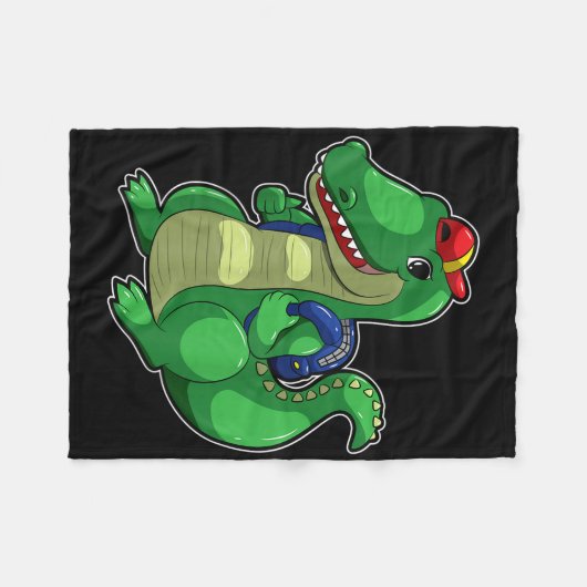 Couverture Polaire Back To School Cute Crocodile Funny Croc Backpack  (Devant (Horizontal))