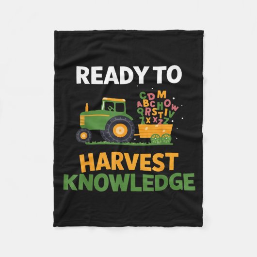Couverture Polaire Back To School Teacher Farming Tractor Farmer Kids (Devant)