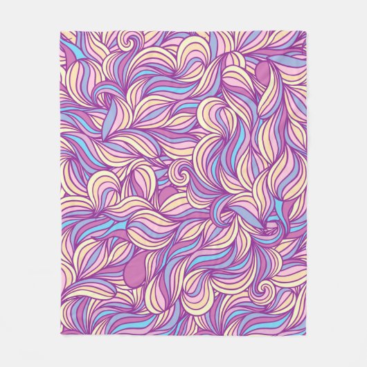 Couverture Polaire Background with abstract doodle waves  (Devant)