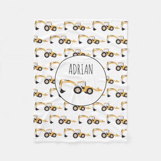 Couverture Polaire Backhotte de construction Camion Nom personnalisé (Devant)