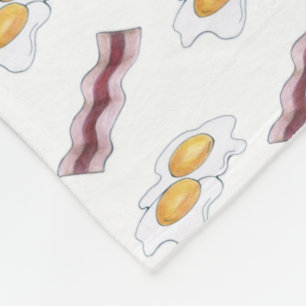 Couverture Polaire Bacon Badigeonnettes et oeufs frits Petit-déjeuner