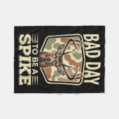Couverture Polaire Bad Day To Be A Ske – Rustic Deer Hunting Humor  (Devant (Horizontal))