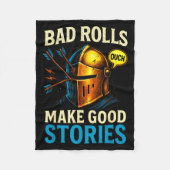 Couverture Polaire Bad Rolls Make Good Stories - Rpg Gaming Fun (Devant)