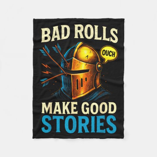 Couverture Polaire Bad Rolls Make Good Stories - Rpg Gaming Fun (Devant)
