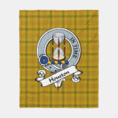 Couverture Polaire Badge Clan De Houston Tartan Plaid (Devant)