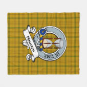 Couverture Polaire Badge Clan De Houston Tartan Plaid (Devant (Horizontal))