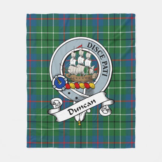 Couverture Polaire Badge De Clan Ancien Duncan Tartan Plaid (Devant)