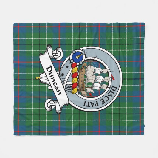 Couverture Polaire Badge De Clan Ancien Duncan Tartan Plaid (Devant (Horizontal))