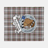 Couverture Polaire Badge De Clan Borthwick Tartan Plaid (Devant (Horizontal))