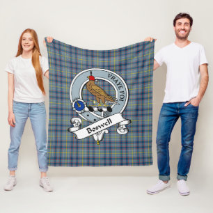 Couverture Polaire Badge De Clan Boswell Tartan Plaid