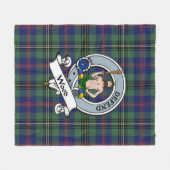 Couverture Polaire Badge De Clan De Bois Tartan Plaid (Devant (Horizontal))