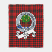 Couverture Polaire Badge De Clan De Cochon Tartan Plaid (Devant)