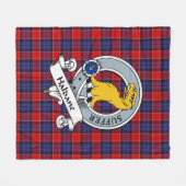 Couverture Polaire Badge De Clan Haldane Tartan Plaid (Devant (Horizontal))
