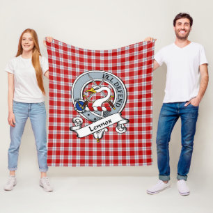 Couverture Polaire Badge de Clan Lennox Dress Tartan Plaid