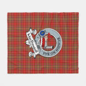 Couverture Polaire Badge de clan MacDougall Tartan Plaid (Devant (Horizontal))