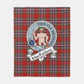 Couverture Polaire Badge de clan MacFarlane Tartan Plaid (Devant)
