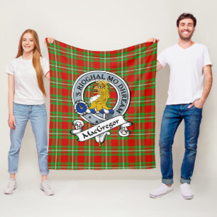 Couverture Polaire Badge de clan MacGregor Tartan Plaid