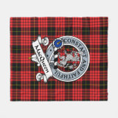 Couverture Polaire Badge de clan MacQueen Tartan Plaid (Devant (Horizontal))