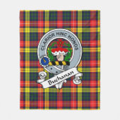 Couverture Polaire Badge De Clan Moderne De Buchanan Tartan Plaid (Devant)